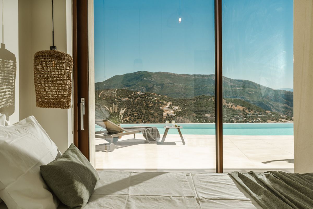 Fifth bedroom with garden views at Villa Mulberry